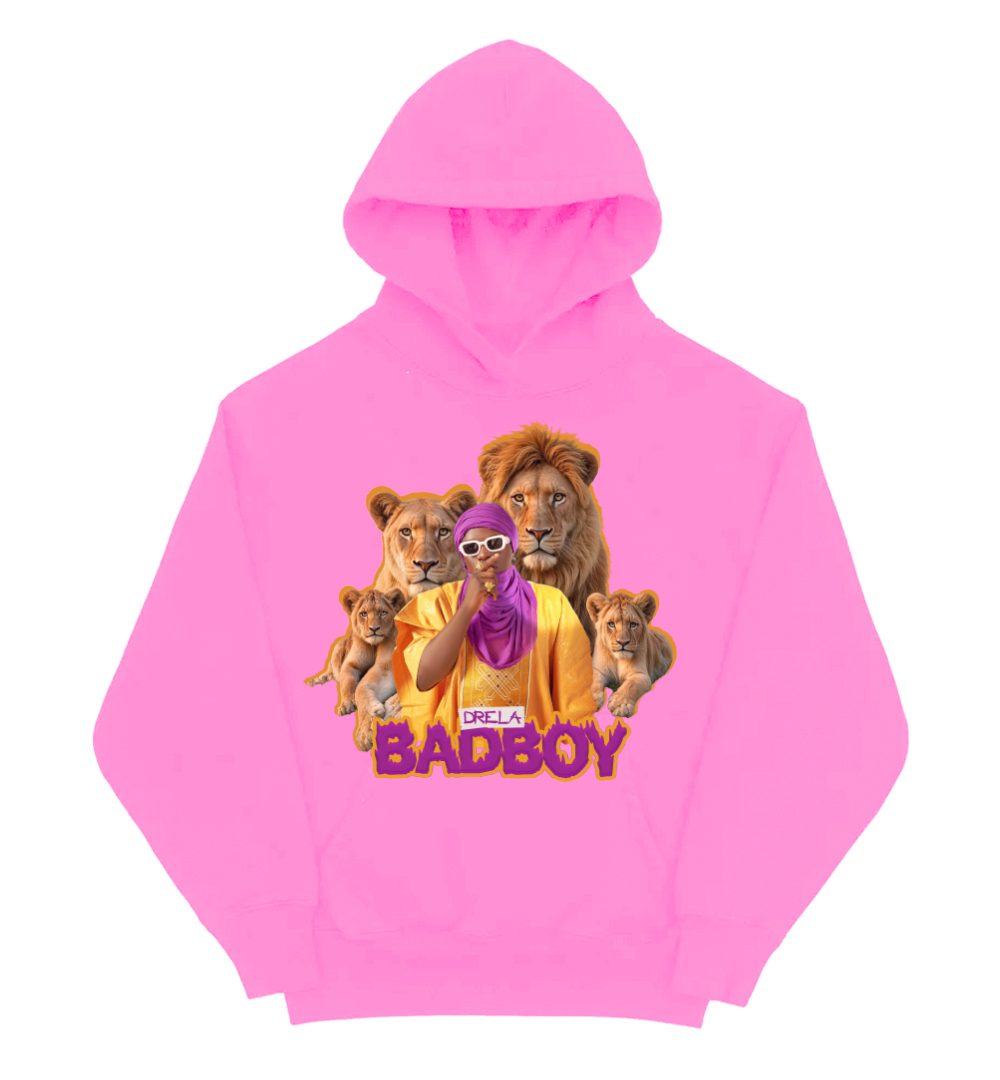 DRELA BADBOY PINK LIONS HOODIE - Image 2