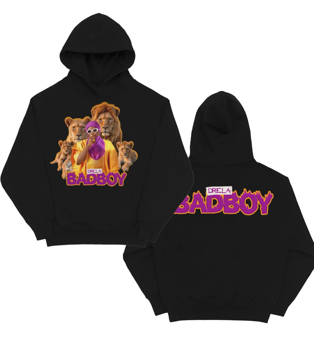 DRELA BADBOY BLACK LIONS HOODIE