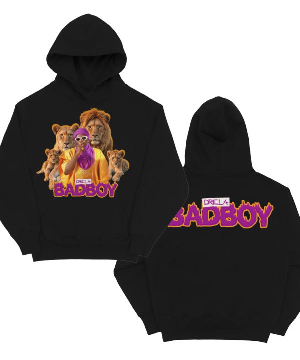DRELA BADBOY BLACK LIONS HOODIE