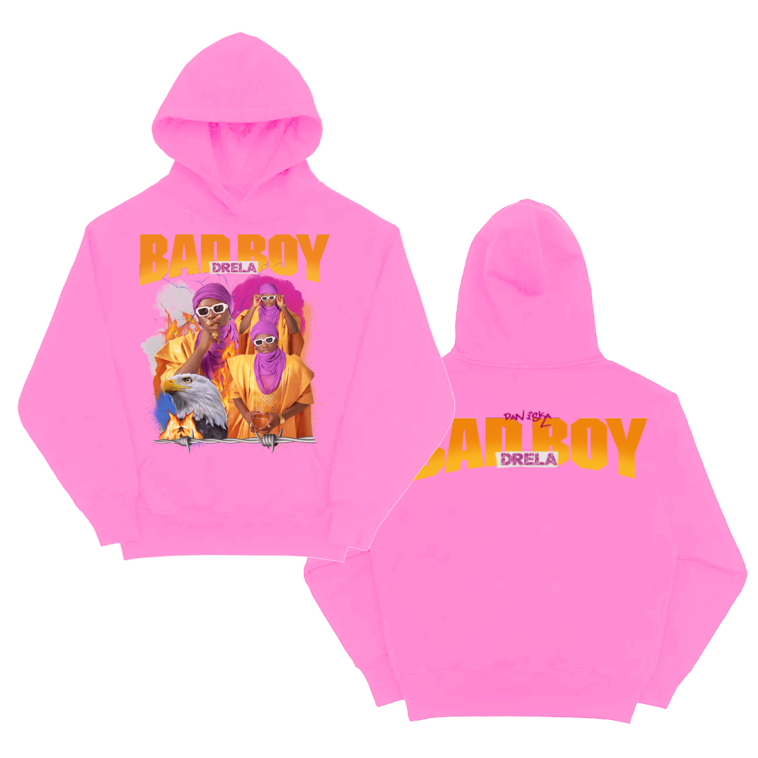 DRELA BADBOY PINK EAGLE HOODIE